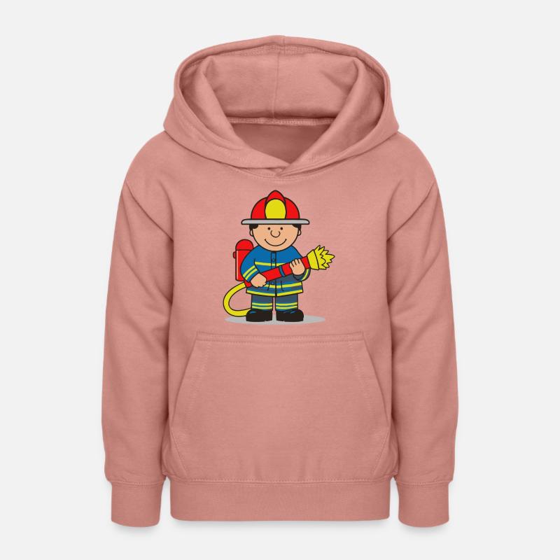 pompier - rêve d’enfant - Sweat à capuche Ado - rose poudré