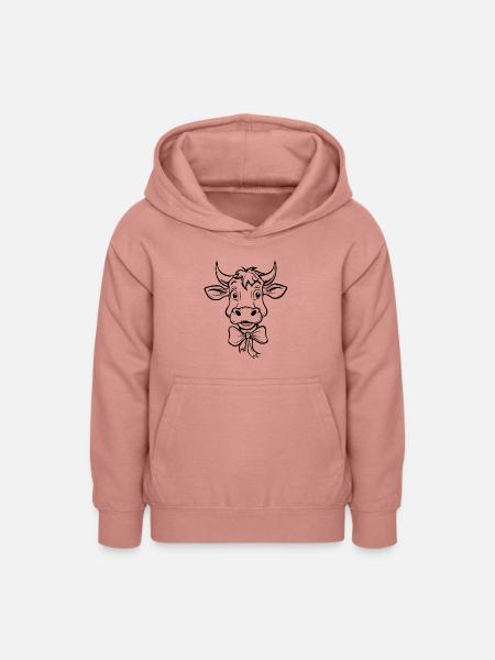Kuh Kühe - Teenager Hoodie - Altrosa