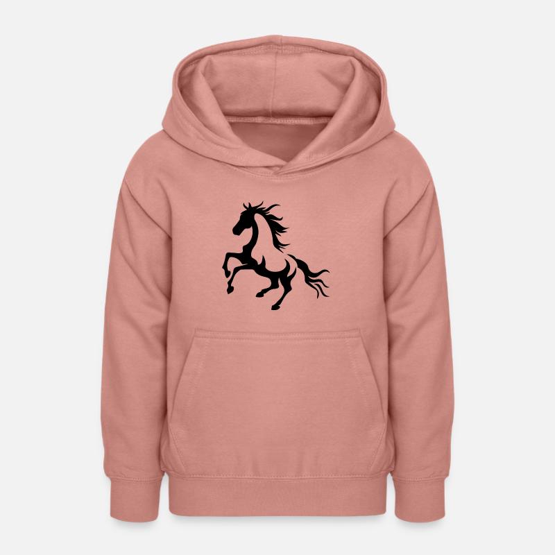 Cheval Équitation Équitation - Sweat à capuche Ado - rose poudré