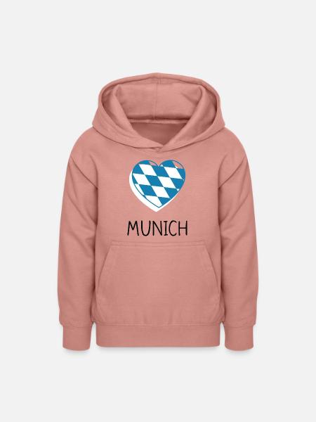 Munich Heart - Teenager Hoodie - Altrosa