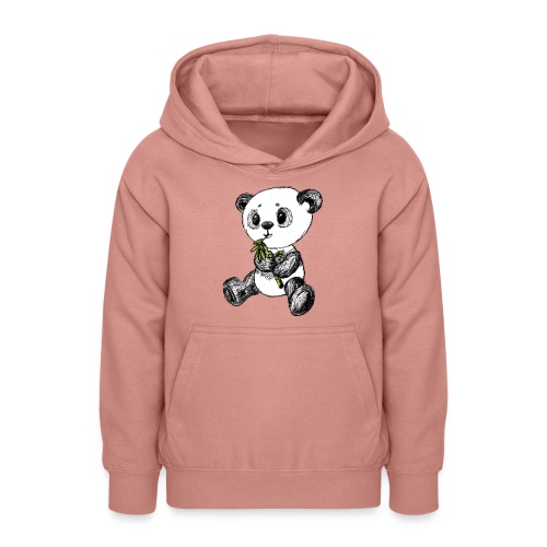 Panda björn färgad scribblesirii - Luvtröja tonåring