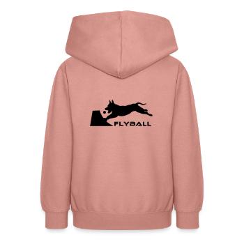 Flyball - Teen Hoodie - dusky rose - Back - AI Model Teenager Male dark (155cm)