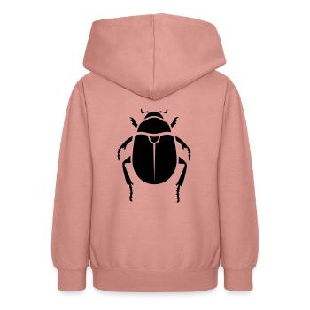 Insectes - Scarabée - Sweat à capuche Ado - rose poudré - Dos - AI Model Teenager Male dark (155cm)