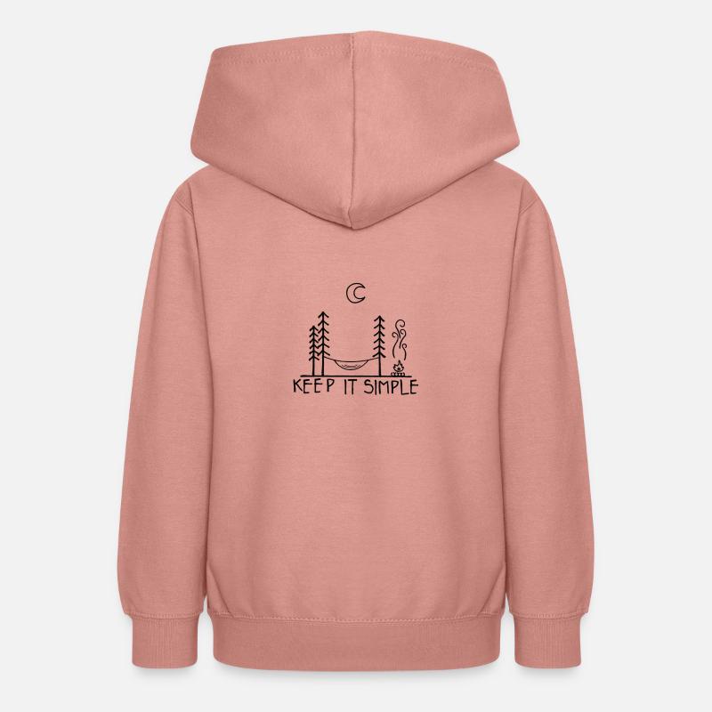Gardez-le hamac simple - Sweat à capuche Ado - rose poudré