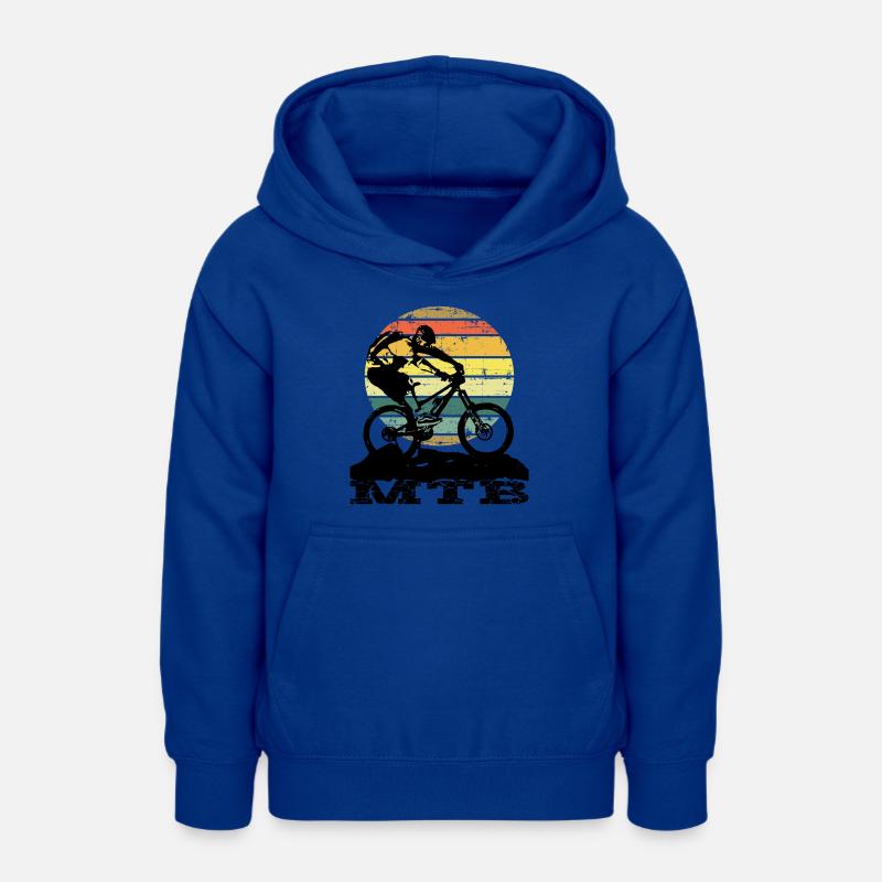 Vélo VTT - Sweat à capuche Ado - bleu royal