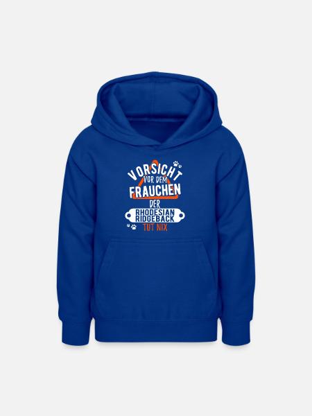 Rhodesian Ridgeback Frauchen lustig - Teenager Hoodie - Royalblau