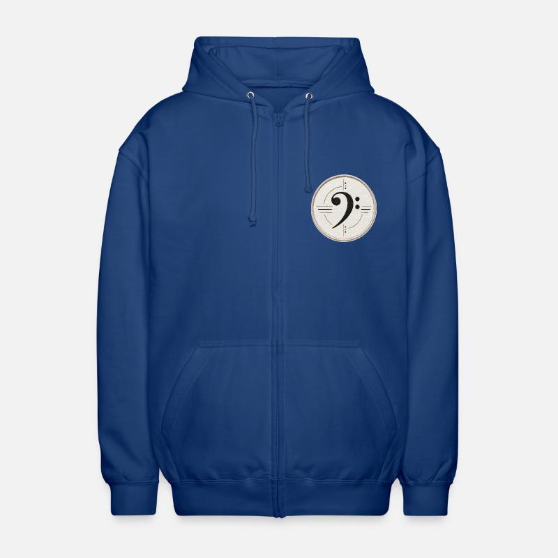 Clé de fa sur le patch - Veste à capuche unisexe - bleu royal