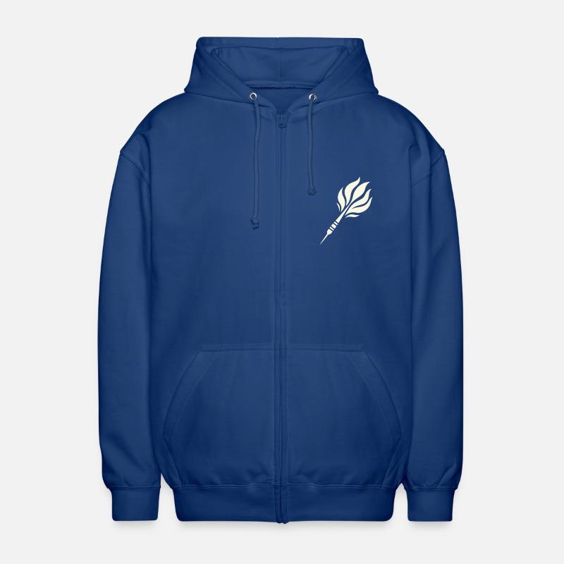 Conception de flamme de fléchette - Veste à capuche unisexe - bleu royal
