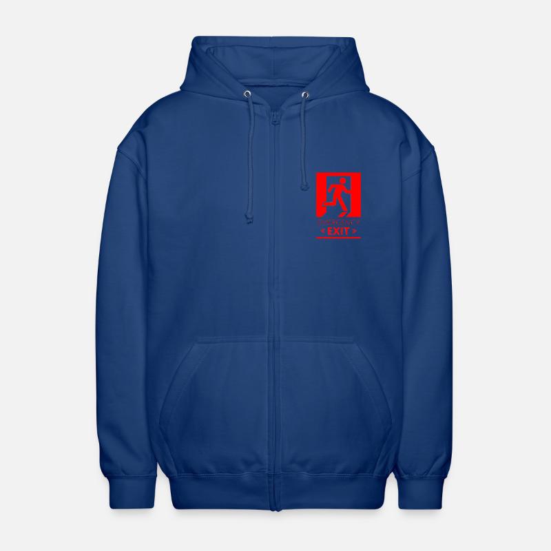 Emergency EXIT Basic Red - Veste à capuche unisexe - bleu royal