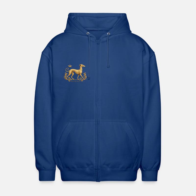 Libérez le Galgo - Broderie n°01 - Veste à capuche unisexe - bleu royal