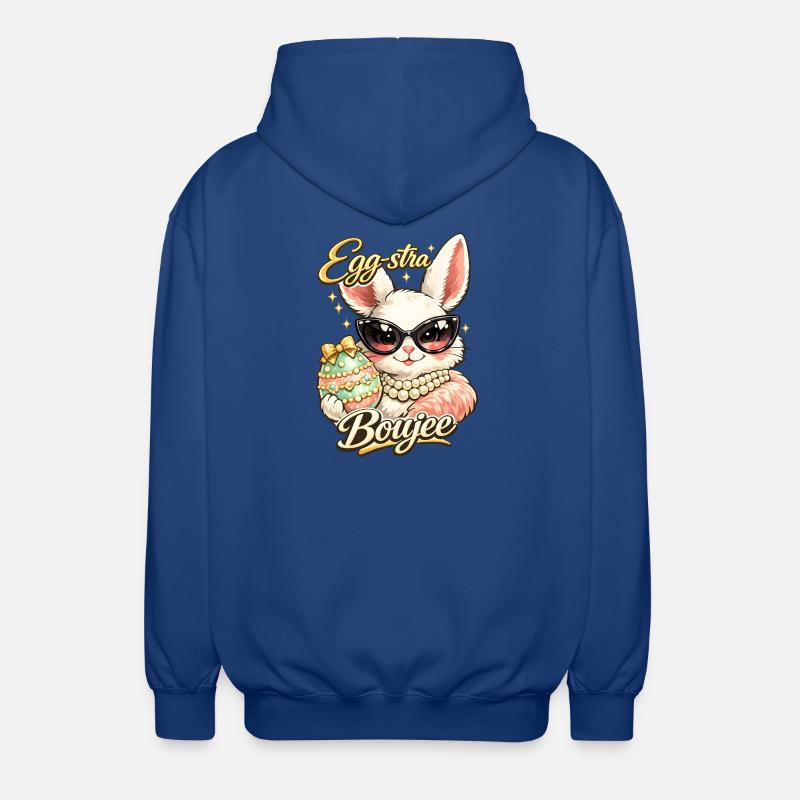 Eggstra Boujee Easter Bunny Easter - Unisex Hooded Jacket - royal blue