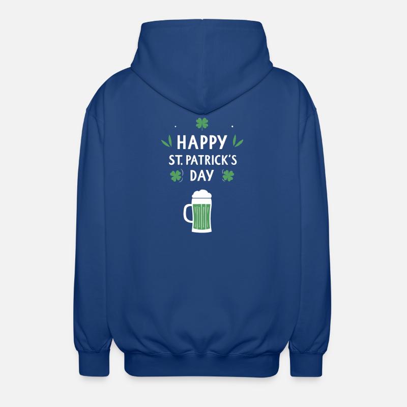 St. Patrick's Day Bier & Kleeblatt - Unisex Kapuzenjacke - Royalblau