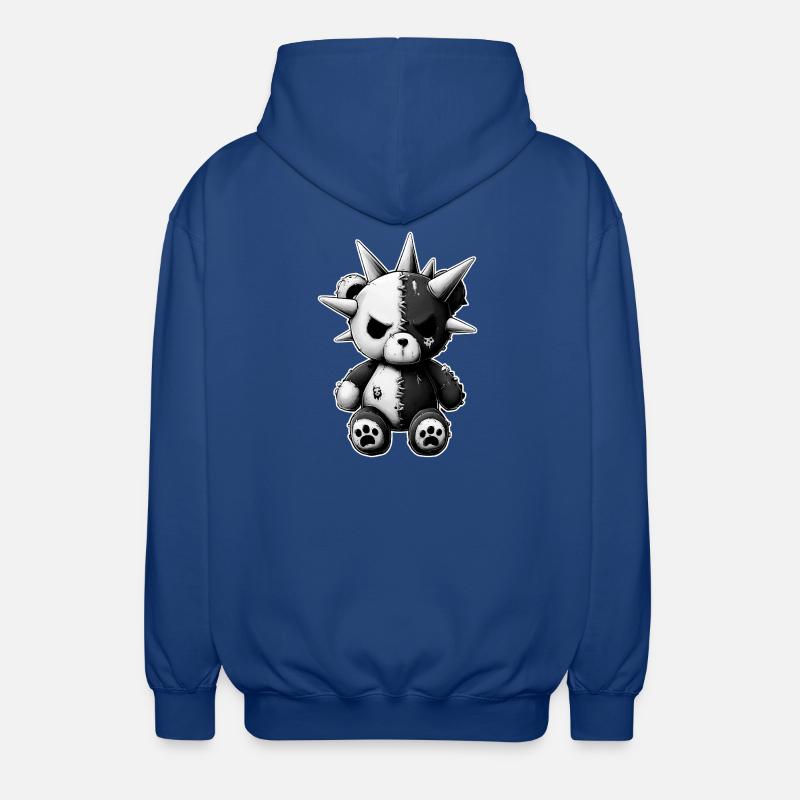 Split Skull Plüschbär Punk - Unisex Kapuzenjacke - Royalblau