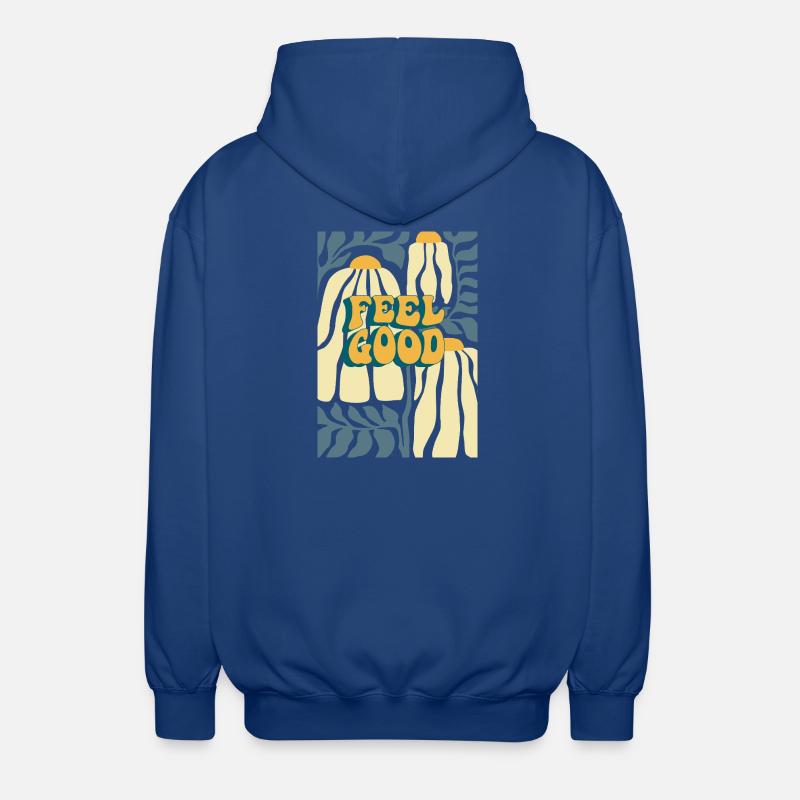 Feel Good Autumn Pumpkin Pattern - Unisex Hooded Jacket - royal blue