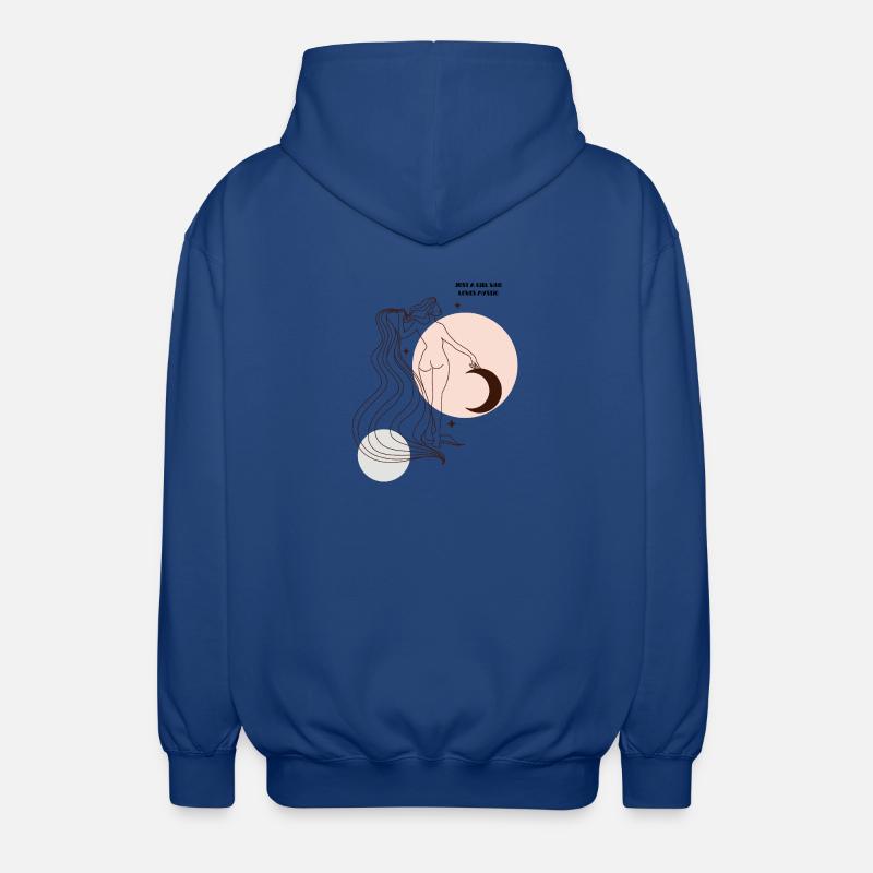 Night Moon Dancer - Unisex Hooded Jacket - royal blue