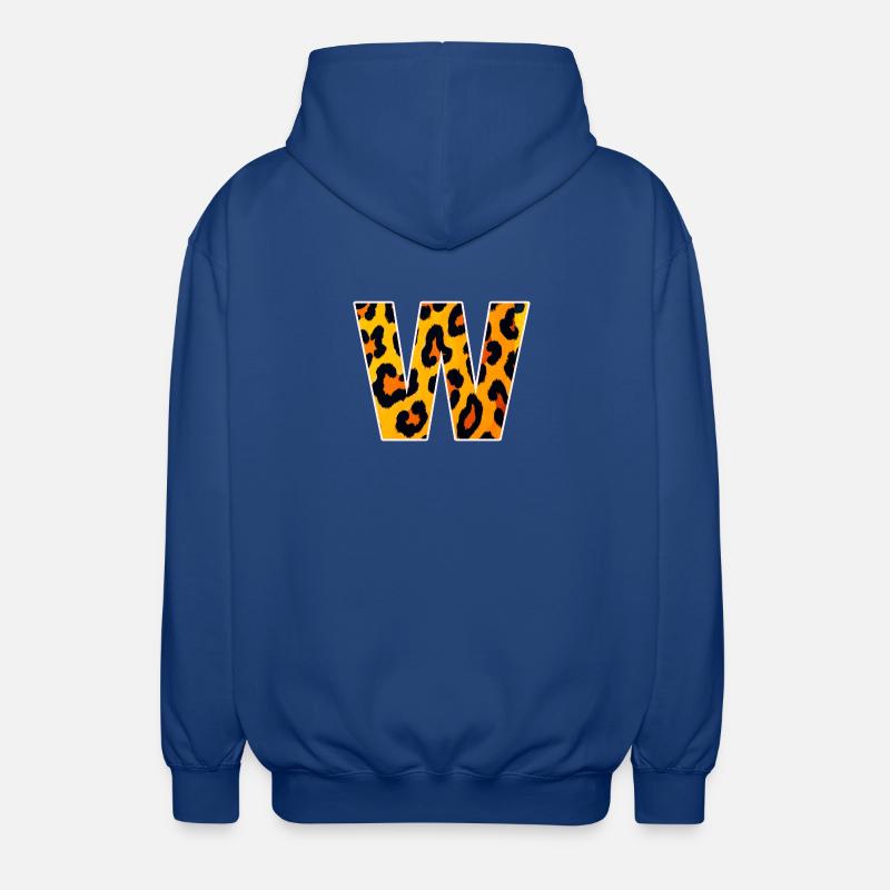 Kraft à imprimé léopard W - Veste à capuche unisexe - bleu royal