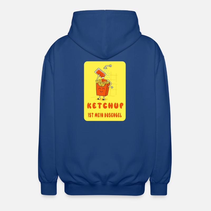 Le ketchup est mon gel douche - Veste à capuche unisexe - bleu royal