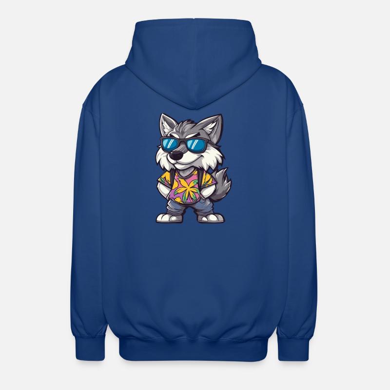 Vacances de Wolf Comic - Veste à capuche unisexe - bleu royal
