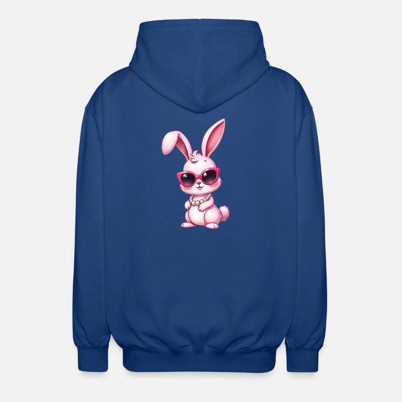 Rabbit - Unisex Hooded Jacket - royal blue