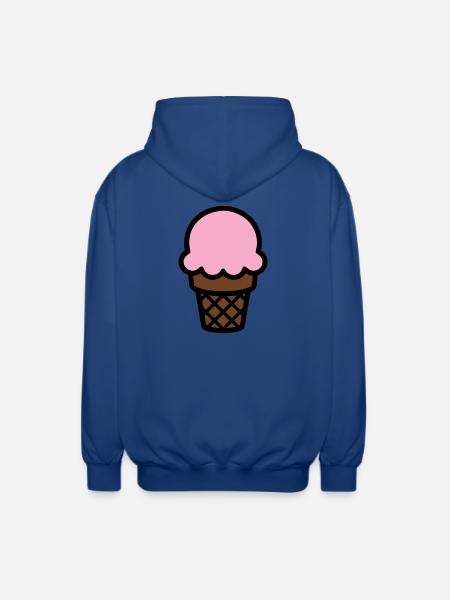 Eiscreme Waffel Icon - Unisex Hooded Jacket - royal blue