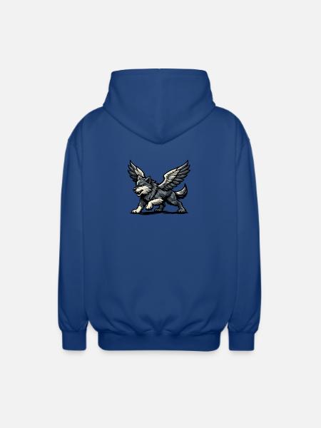 Flügelwolf Majestätisch - Unisex Kapuzenjacke - Royalblau