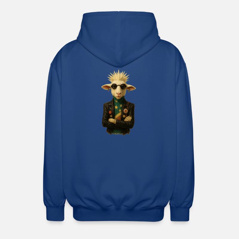 Punkgoat mit Sternenband - Unisex Kapuzenjacke - Royalblau