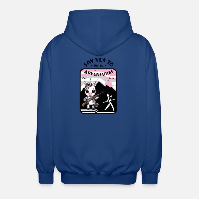 Zebra Einhorn - Unisex Kapuzenjacke - Royalblau