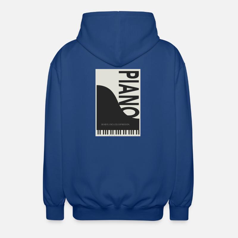 Piano – 88 Keys Endless Expression - Unisex Kapuzenjacke - Royalblau