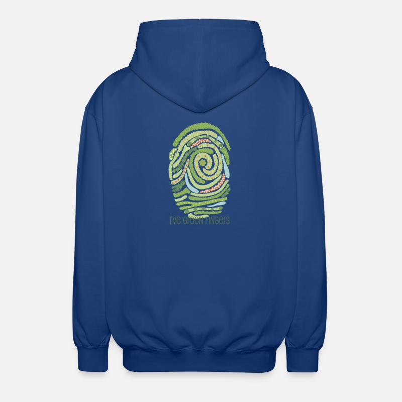 Empreinte digitale du jardin - Veste à capuche unisexe - bleu royal