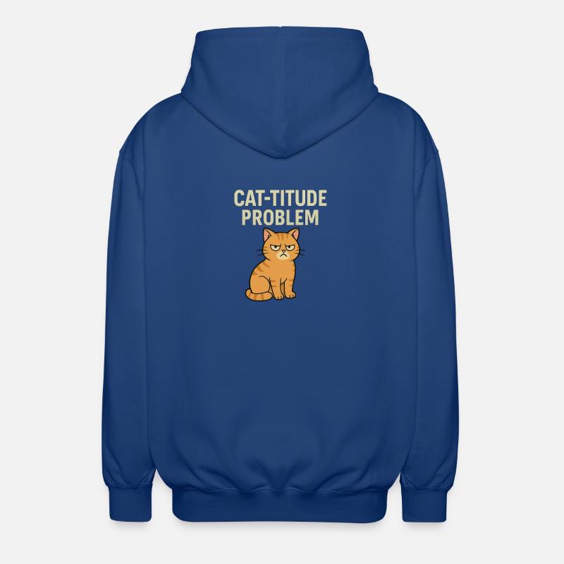 Catitude probleem Grumpy Kat Meme - Veste à capuche unisexe - bleu royal