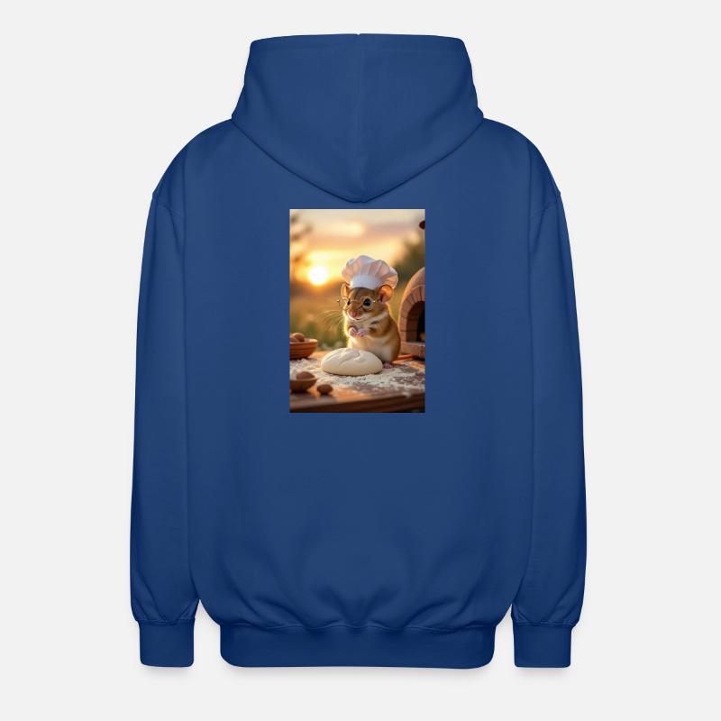Creative Chef Mouse for Kitchen - Unisex Hooded Jacket - royal blue