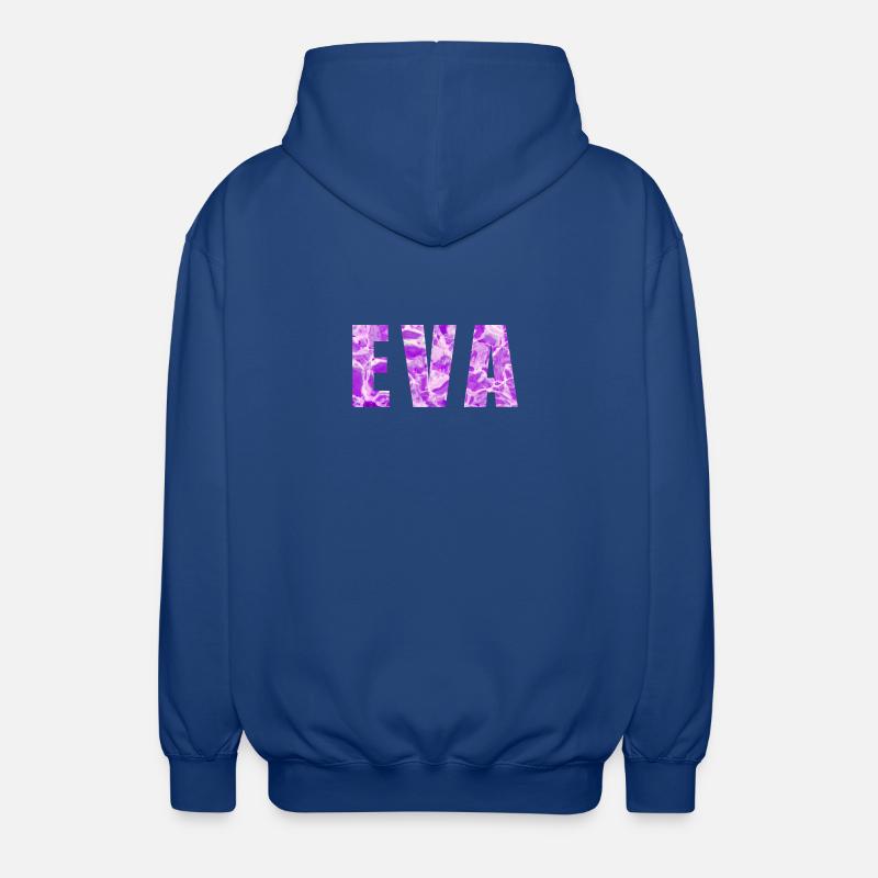 V violet vortex design abstrait - Veste à capuche unisexe - bleu royal