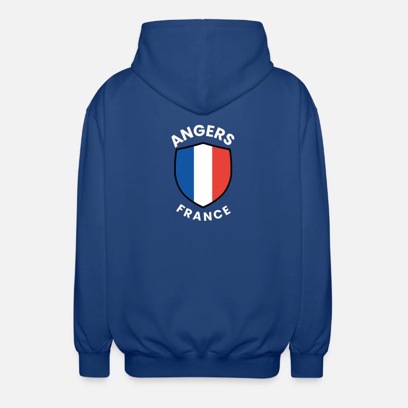 Angers France Shield Emblem - Unisex Hooded Jacket - royal blue