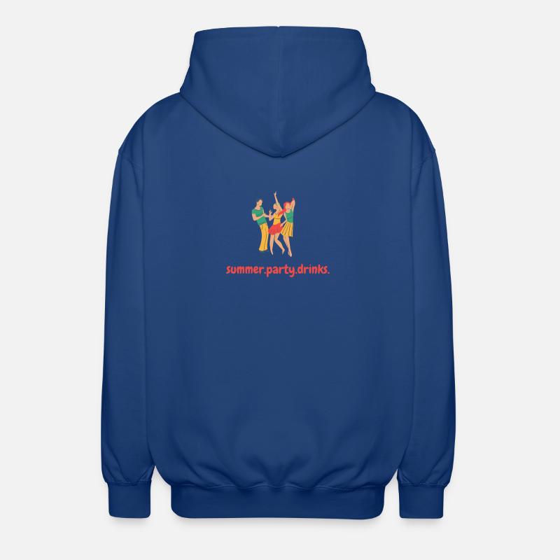summer.party.drinks - Unisex Hooded Jacket - royal blue