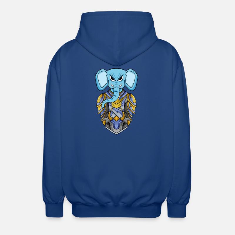 Ritter Elefant cool - Unisex Kapuzenjacke - Royalblau