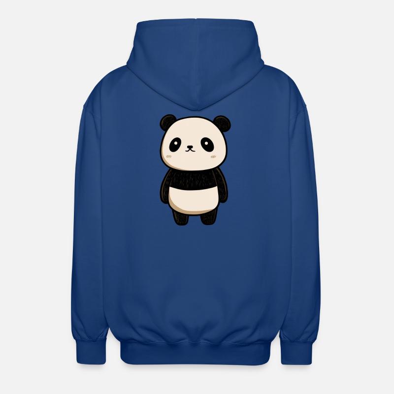 dessin panda, panda mignon, bébé panda - Veste à capuche unisexe - bleu royal