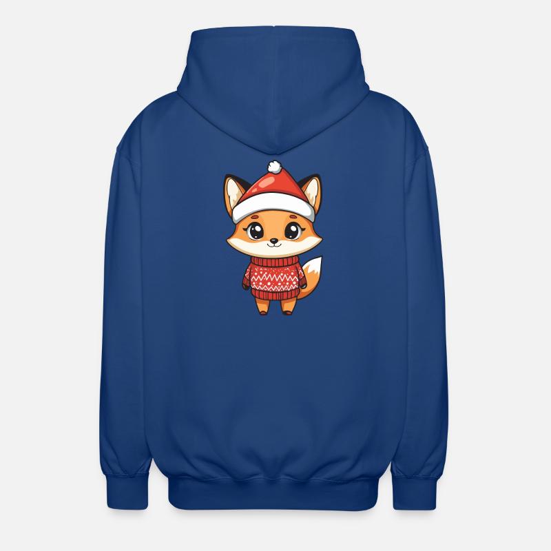 Noël de Noël Fox - Veste à capuche unisexe - bleu royal