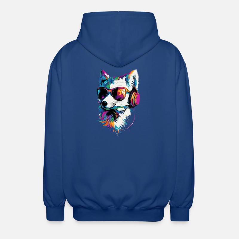 Polarfuchs Schneefuchs Eisfuchs Süßer Weißer Fuchs - Unisex Kapuzenjacke - Royalblau