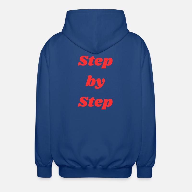 Typographie étape par étape - Veste à capuche unisexe - bleu royal