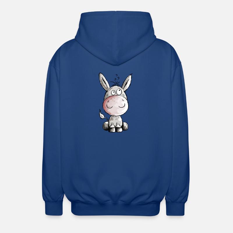 Kleiner Esel - Eselchen - Comic - Tiere - Unisex Kapuzenjacke - Royalblau