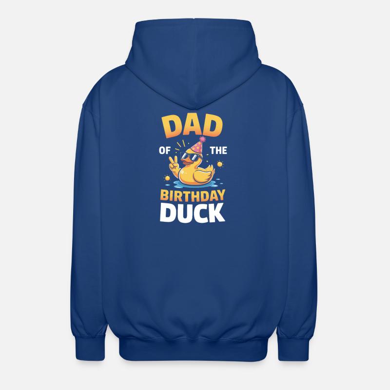 Papa du canard d’anniversaire - Veste à capuche unisexe - bleu royal