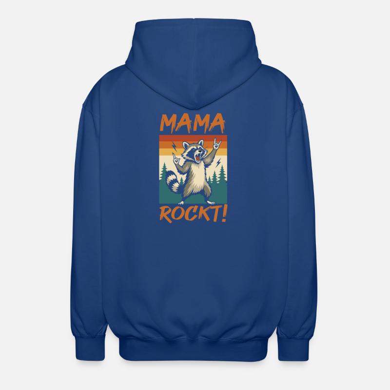 WaschbÀr Mutter Coole Rocker Mama - Unisex Kapuzenjacke - Royalblau
