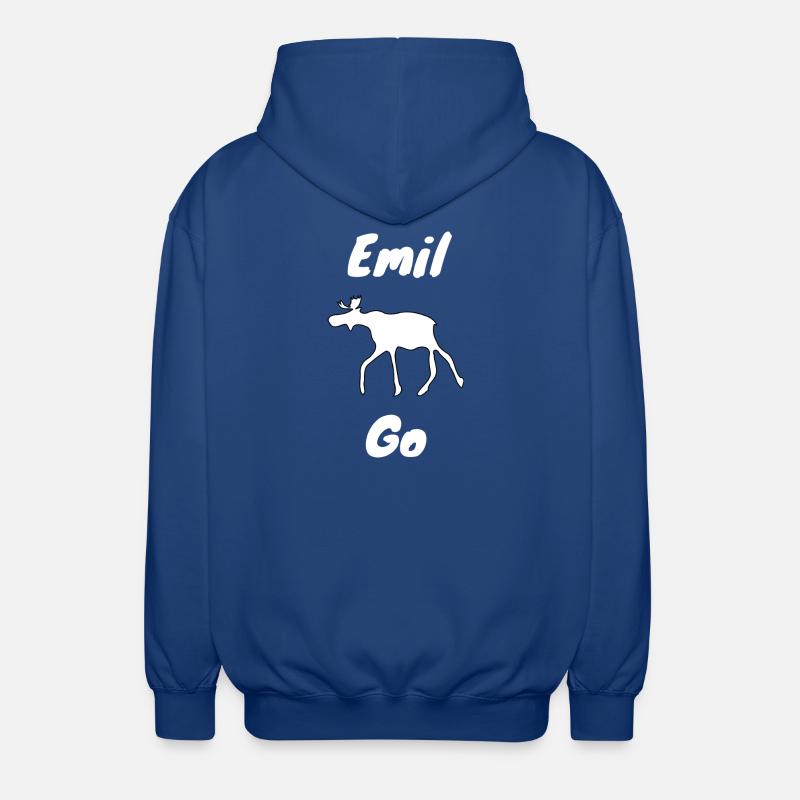 Emil der Elch withe - Unisex Kapuzenjacke - Royalblau