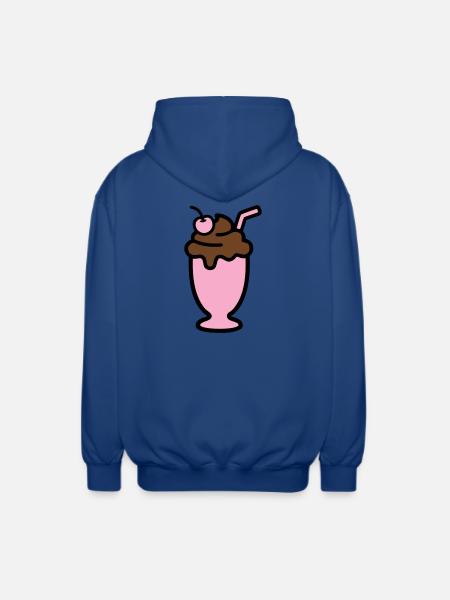 Milchshake Eiscreme Icon - Unisex Hooded Jacket - royal blue