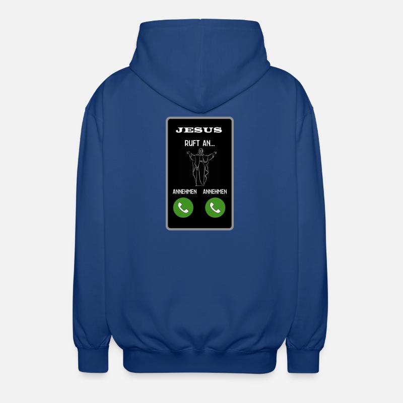 Jesus ruft an - Unisex Kapuzenjacke - Royalblau