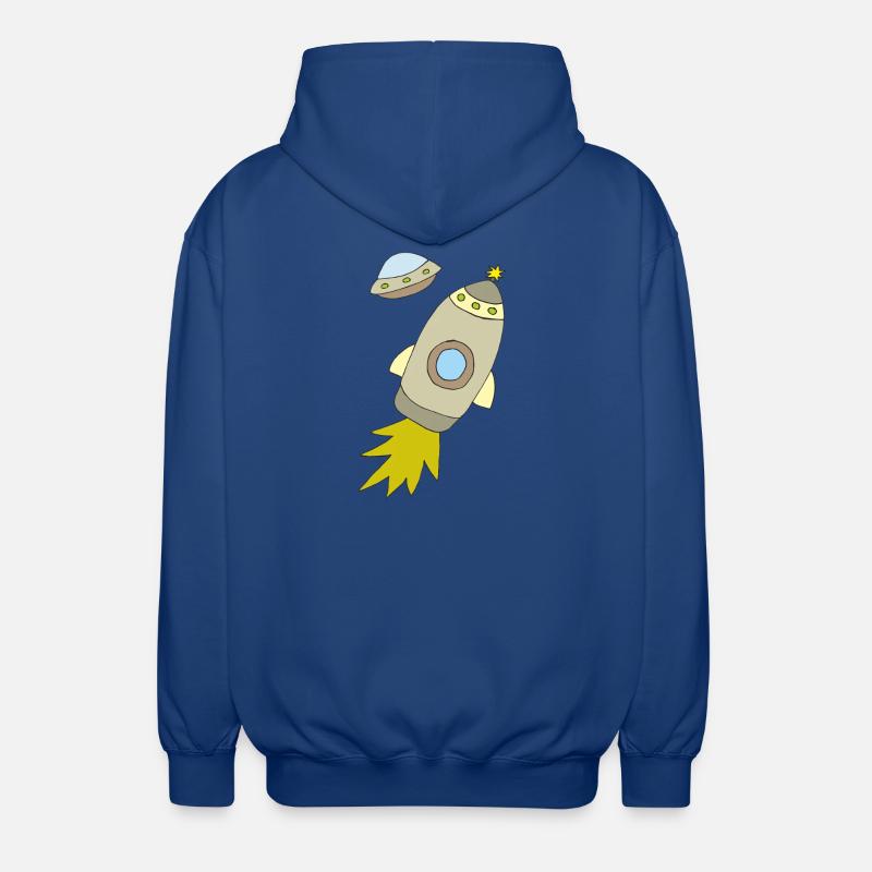 Fusée spatiale à propulsion lumineuse - Veste à capuche unisexe - bleu royal