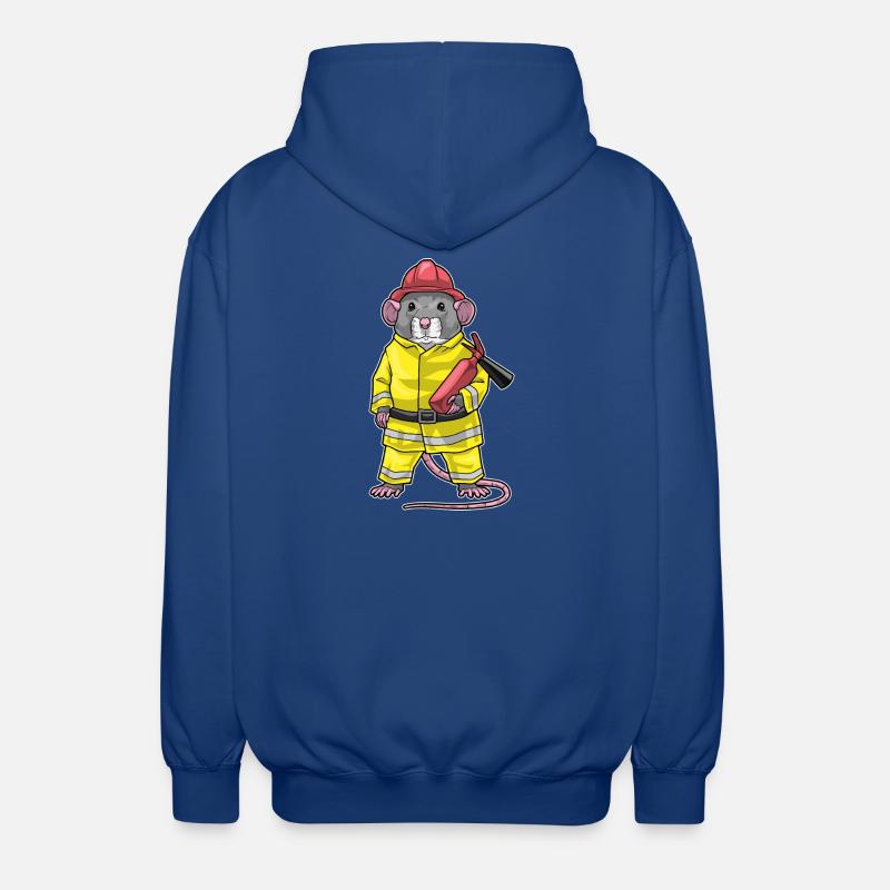 Rat Pompier Extincteur Pompier Pompier - Veste à capuche unisexe - bleu royal