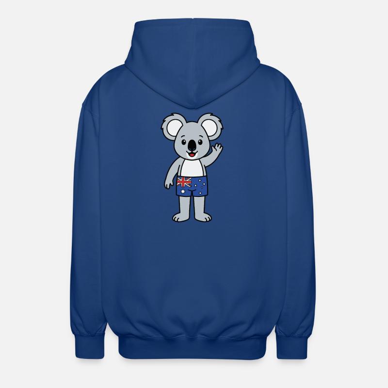 Koala australien - Veste à capuche unisexe - bleu royal