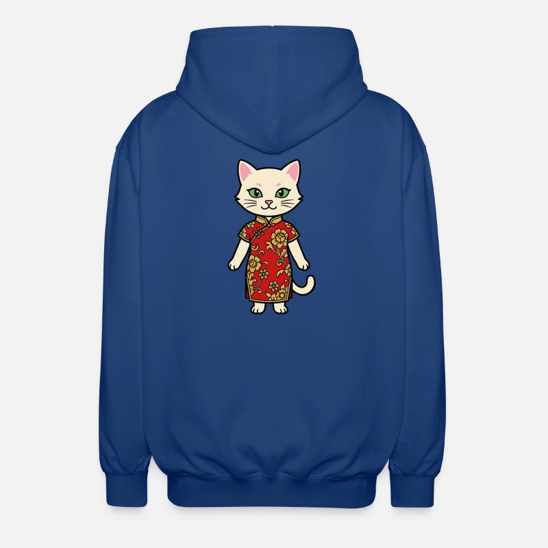 Chat de Chine de Shanghai - Veste à capuche unisexe - bleu royal