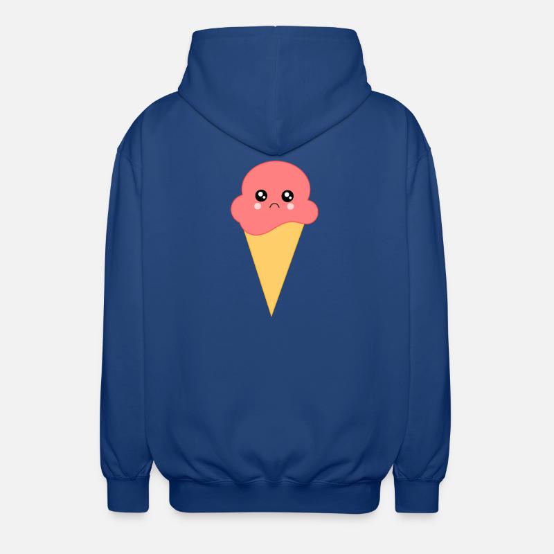 Eis Eiscreme Erdbeereis - Unisex Kapuzenjacke - Royalblau
